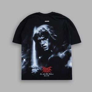 DARK FATE "SIDE BY SIDE" SERIES PREMIUM OVERSIZED TEE IN BLACK